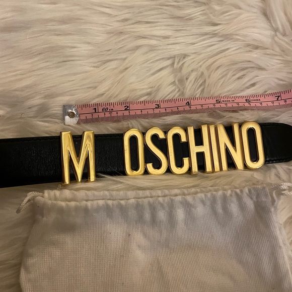 Moschino Redwall Black Leather Belt Vintage main image 5